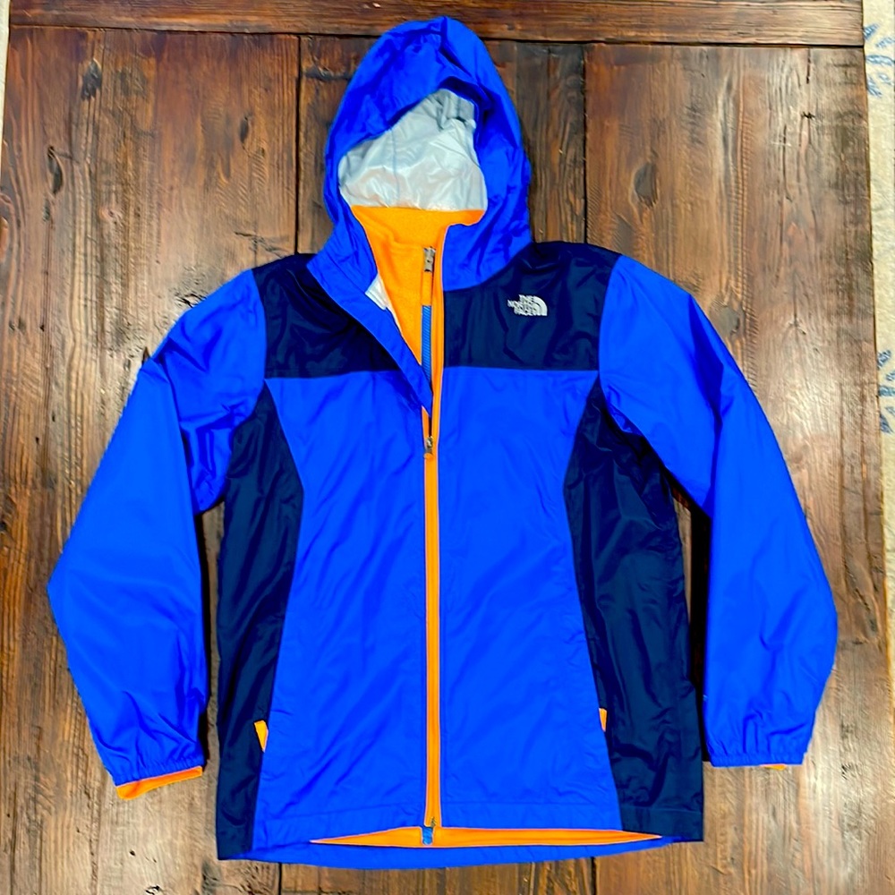 Boys XL North Face fleece lined raincoat